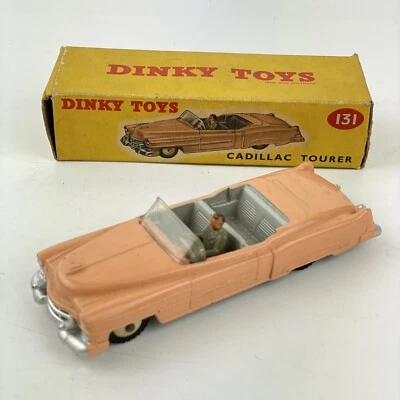 Cadillac Tourer rosa vintage en caja Dinky Toys n.o 131 Foto 1 de 4