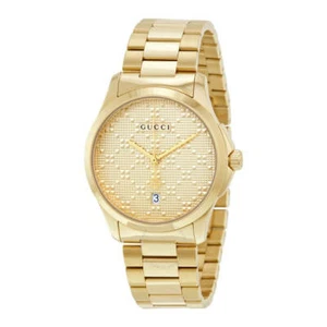 Gucci YA126461 G-Timeless 38MM Unisex Gold-Tone Stainless Steel Watch - Picture 1 of 1