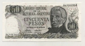 Argentinien 50 Pesos ND 1974-75 Pick 296 UNC unzirkulierte Banknote - Bild 1 von 2