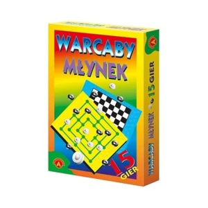 Warcaby Młynek Gra Planszowa 15 Gier Towarzyska Imprezowa Checkers FREE P&P - Picture 1 of 2