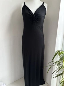 Red Herring dress size 12 black stretch maxi sleeveless long New With Tags - Picture 1 of 5