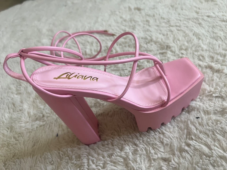 Sandalia Puntera Abierta Marca LILIANA ROSA SLIP ON Mujer Talla 6 Foto 1 de 4