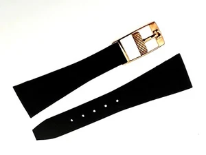 Correa de reloj 20 mm Ω OMEGA DeVille NEGRA SUIZA🇨🇭HECHA de colección NOS [0M-R0M] - Imagen 1 de 17