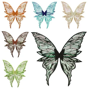 Womens Girls Butterfly Wings Sparkle Party Accessory Comfortable Fairy Wings - Picture 1 of 80