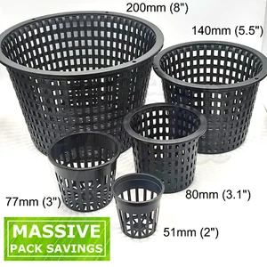 Mesh Net Pots Pond Plant Baskets Aquatic Orchid Planters 2"-8" Hydroponics - Picture 1 of 12