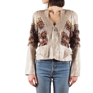 Thierry Mugler Vintage Women's Metallic Embellished Embroidered Blazer Jacket 38 - Picture 1 of 15