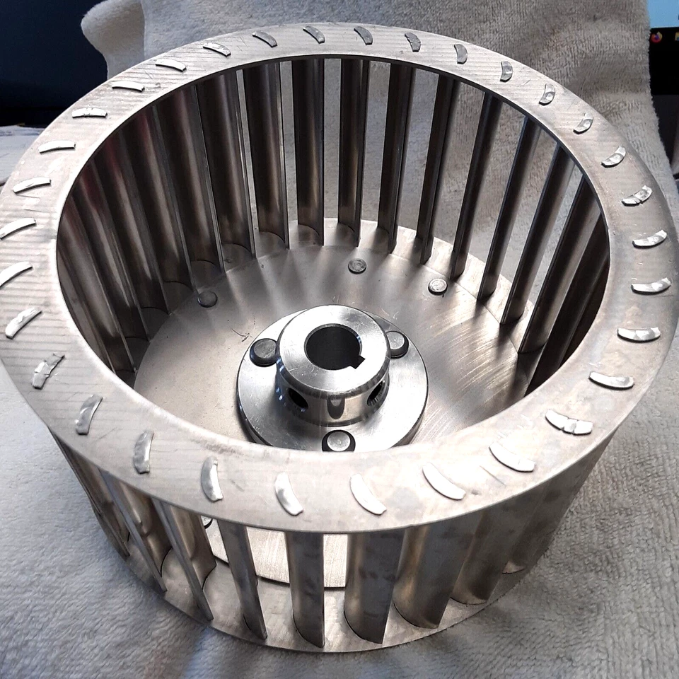 Blower Wheel Squirrel Cage Fan, 6.25" OD, 3.00" Wide, 5/8" bore, CW, Alum. #6BW