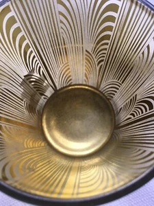 MCM, mattiert, Quecksilberglas Gold, kleines Glas, Mitte des Jahrhunderts modern - Bild 1 von 14
