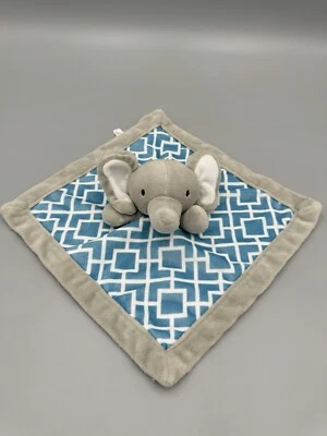 Manta de seguridad Levtex gris elefante felpa Lovey bebé azul bebé Foto 1 de 4