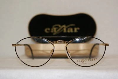 Caviar New Vintage 4507 57-18-135 Black/Gold C 7 With Original Case! - Image 1 of 4