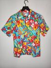 Vintage Women's Vibrant Hawaiian Button Up Shirt Size 7/8