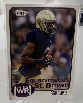 2018 SAGE HIT #72 Equanimeous St. Brown Notre Dame Fighting Irish Football Rc - Image 1 of 4