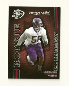 2003 Playoff Hogg Heaven Hogg Wild #184 E.J. Henderson /100 Vikings Maryland - Picture 1 of 2