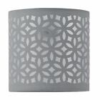 Grey Cotton Velvet Laser Cut or Silver Glitter 15cm Table Lamp Shade Lightshade