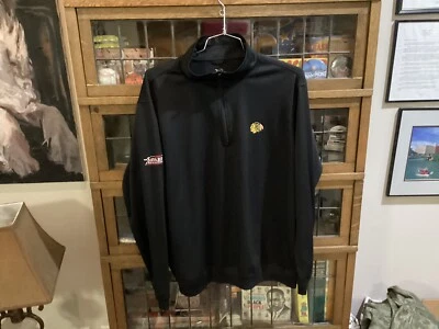 Suéter de Golf Chicago Blackhawks CERO RESTRICCIONES Negro 1/4 Cremallera SAVARD Talla XL Foto 1 de 4