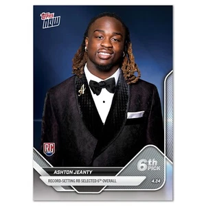 Draft NFL 2025 Topps Now #D-2 Ashton Jeanty Las Vegas Raiders RC - QUANTITÀ - Foto 1 di 2