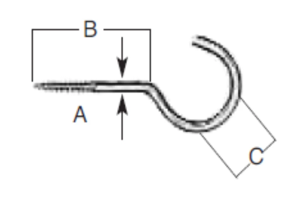 ORECA - 7 GANCI A VITE 2,3x10x6MM IN OTTONE LUCIDO - Immagine 1 di 1