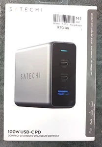 Satechi 100W 3-Port USB Type-C and Type-A PD Compact GaN Charger #ST-TC100GM - Picture 1 of 1