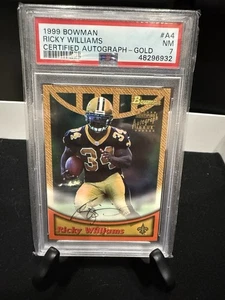 1999 Bowman GOLD AUTO Ricky Williams Rookie - PSA 7 - SSP - Picture 1 of 1