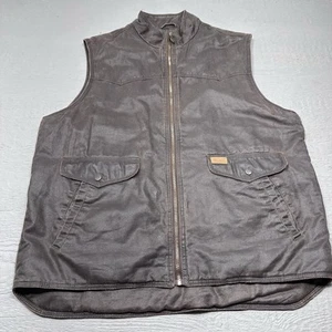Outback Trading Co Weste Herren XL braun Kunstleder Fleece gefüttert Tribal Western - Bild 1 von 14