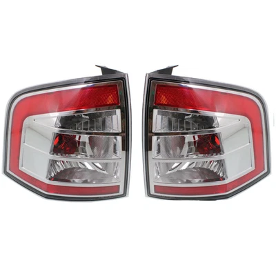 Par de luces traseras transparentes y rojas para Ford Edge 2007-2010 del lado del conductor y del pasajero Foto 1 de 4