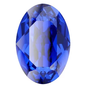 25x18 Majestic Blue F Swarovski Crystal Oval Fancy Stone Qty:1 - Picture 1 of 1