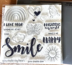 CTMH D2190 YOUR SMILE ~ WARMS MY HEART,  you make me SMILE, brightens my world - Picture 1 of 3