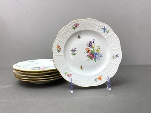 Herend ca. Blumenstrauß Beilagenteller um 1910, Goldrand, 7,25 cm, Set 6 - Bild 1 von 6