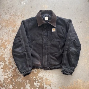 Vintage Carhartt J22 Black Arctic Jacket Size Medium Made in USA - Picture 1 of 7