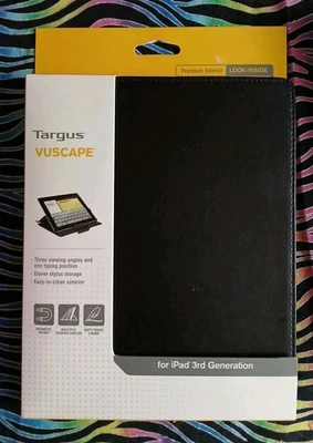 Targus iPad 3rd Gen. Vuscape Folio Flip Stand Cover Case Shell - Black  - Image 1 of 4