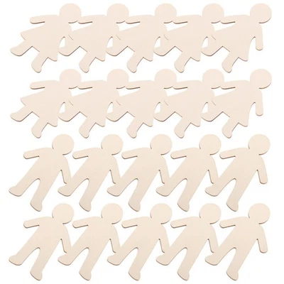  20 Pcs Ornament Making Kit for Kids Blank Flat Ornaments Diy Wooden - Imagen 1 de 4