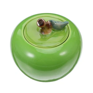 Ceramic Apple Storage Jar Centerpiece Candy Dish Food Containers - Picture 1 of 12