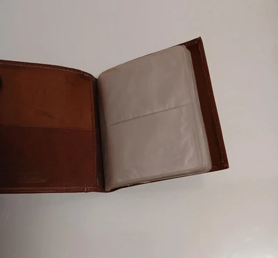 Mens Card Holder Genuine Leather Bifold Business Organizer 48 Slots Marshal - Image 1 of 4