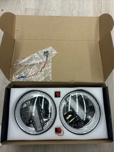 BICYACO 7 InchLED Headlight Halo Compatible with Jeep Wrangler 1997-2018 - Picture 1 of 4