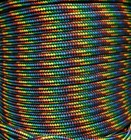 8mm x 100m Polyester Rope Double Braid Rainbow Marine Yacht Sailing Mooring Boat