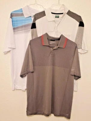 3 golf polo shirt lot Mens SZ XL 46/48 gray blue Nike Ben Hogan Performance - Image 1 of 4
