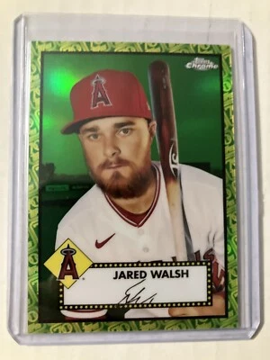 2021 Chrome Platinum Anniversary Green & Yellow 70th Refractor /99 Jared Walsh - Image 1 of 2