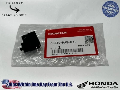 Interruptor de parada de luz de freno genuino OEM auténtico Honda 35340-MA5-671 Foto 1 de 4