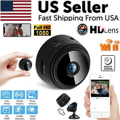 Mini Wireless Record Camera WiFi IP Home Security DVR Night Vision HD USB 1080P - Image 1 of 4