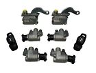 Set of Six Brake Wheel Cylinders for MG TD TF T Series 4 Front 2 Rear + Boots
