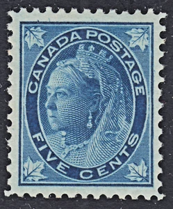 Canada 5c QV Leaf, Scott 70, VF MH, catalogue - $300 - Picture 1 of 2