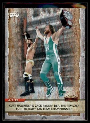 2020 Topps WWE Road to WrestleMania FOIL #52 Curt Hawkins & Zack Ryder def The - Image 1 of 2