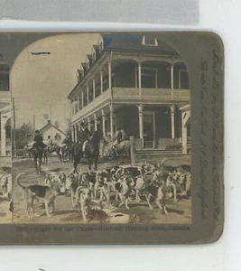 Ready for Chase Montreal Hunting Club Canada Keystone Stereoview - Bild 1 von 2