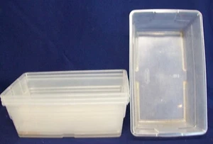 Restaurant Equipment Bar Supplies 4 USED STERILITE 6QT PLASTIC BASKETS TRAYS SQ - Picture 1 of 1
