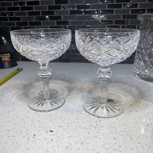 Waterford Cristal POWERSCOURT Sherbet Alto o Champagne 5 3/8" Hecho en Irlanda - Imagen 1 de 9