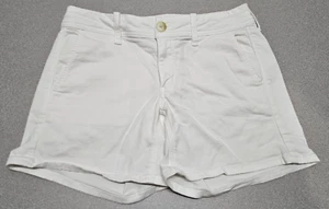 American Eagle Damengröße 2 (28 x 5) Super Stretch x weiße Midi-Shorts - Bild 1 von 6