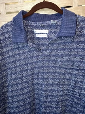 Camisa Geoffrey Beene Para Hombres XL Gris Oscuro Polo Cuello Simple Básica Foto 1 de 4