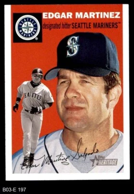2003 Topps Heritage #197 Edgar Martinez Mariners HOF 8 - NM/MT - Image 1 of 2