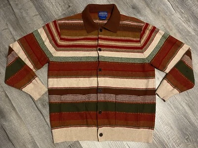 Cárdigan suéter vintage Pendleton para mujer XL 100 % lana de cordero suroeste azteca Foto 1 de 4
