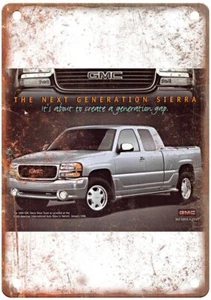 Vintage Auto Ad 1999 GMC Sierra Show Truck Reproduction Metal Sign A2310 - Picture 1 of 2